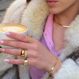 Classic Dome Pavé Crystal Ring 18K Gold Plated