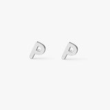Classic Letter Stud Earrings, 925 Silver