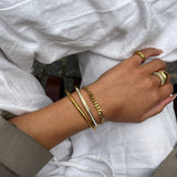 18K Gold Plated Bangle Set