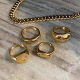 Star Dome Ring 18K Gold Plated