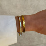 Crystal Bangle 18K Gold Plated · 4 mm