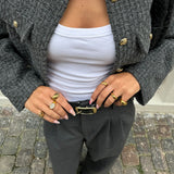 Scoria Wave Ring — Large 18K Gold Plated