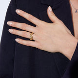 Scoria Wave Ring — Small 18K Gold Plated