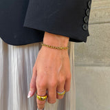 Anchor Facet Bracelet, 18K Gold Plated, 4.5 mm