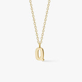 Classic Letter Necklace 18K Gold Plated