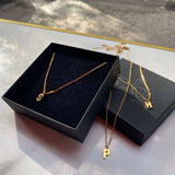 Classic Letter Necklace 18K Gold Plated