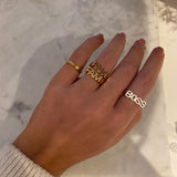 Boss Signet Ring, 925 Silver