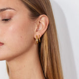 Oval Hoops 18K Gold Plated 20 mm Small