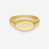 Oval Signet Ring 18K Gold Plated