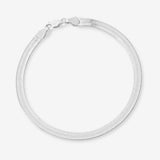 Flat Snake Bracelet 925 Silver · 4 mm