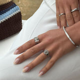 Crystal Bangle, 925 Silver, 4 mm