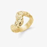 Scoria Wave Ring — Large 18K Gold Plated