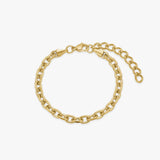 Anchor Facet Bracelet, 18K Gold Plated, 4.5 mm