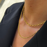 Anchor Facet Necklace, 18K Gold Plated, 4.5 mm