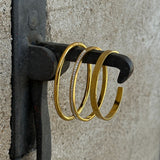 Hammered Bangle 18K Gold Plated · 5 mm