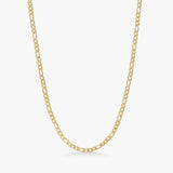 Figaro Choker 18K Gold Plated · 3 mm