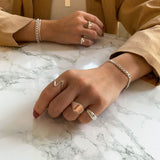 Round Signet Ring, 925 Silver Plated