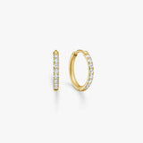 Classic Crystal Hoop Earrings 18K Gold Plated · 12 mm