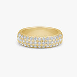 Crystal Band Ring, 18K Gold Plated, 6 mm
