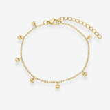 Hammered Drop Bracelet 18K Gold Plated