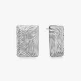 Wind Square Earrings, 925 Silver