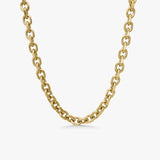 Anchor Facet Necklace, 18K Gold Plated, 8 mm