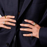 Scoria Wave Ring 925 Silver Small