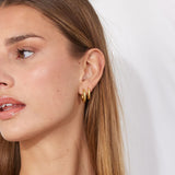 Scoria Hoop Earrings 18K Gold Plated · 14 mm