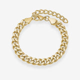 Panzer Faceted Bracelet 18K Gold Plated 7 mm