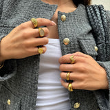 Twist Dome Ring 18K Gold Plated