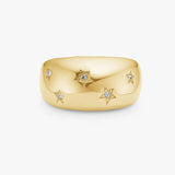 Star Dome Ring 18K Gold Plated