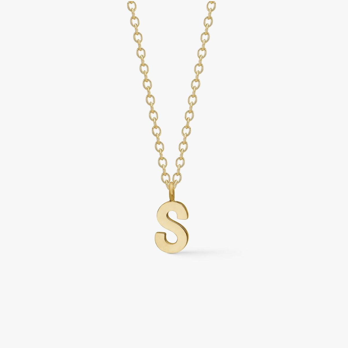 Classic Letter Necklace 18K Gold Plated