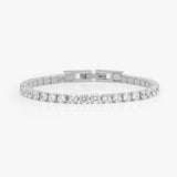 Tennis Crystal Bracelet, 925 Silver, 3 mm
