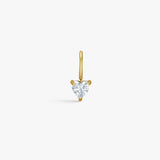 Heart Crystal Pendant, 18K Gold Plated