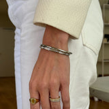 Oval Dome Bangle, 925 Silver