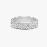 Crystal Band Ring, 925 Silver, 6 mm