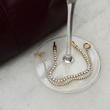 Tennis Crystal Bracelet, 18K Gold Plated, 2 mm