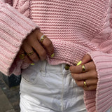 Figaro Ring, 18K Gold Plated, 7 mm