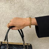 Anchor Facet Bracelet, 18K Gold Plated, 8 mm