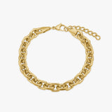 Facet Anchor Anklet, 18K Gold Plated, 8 mm