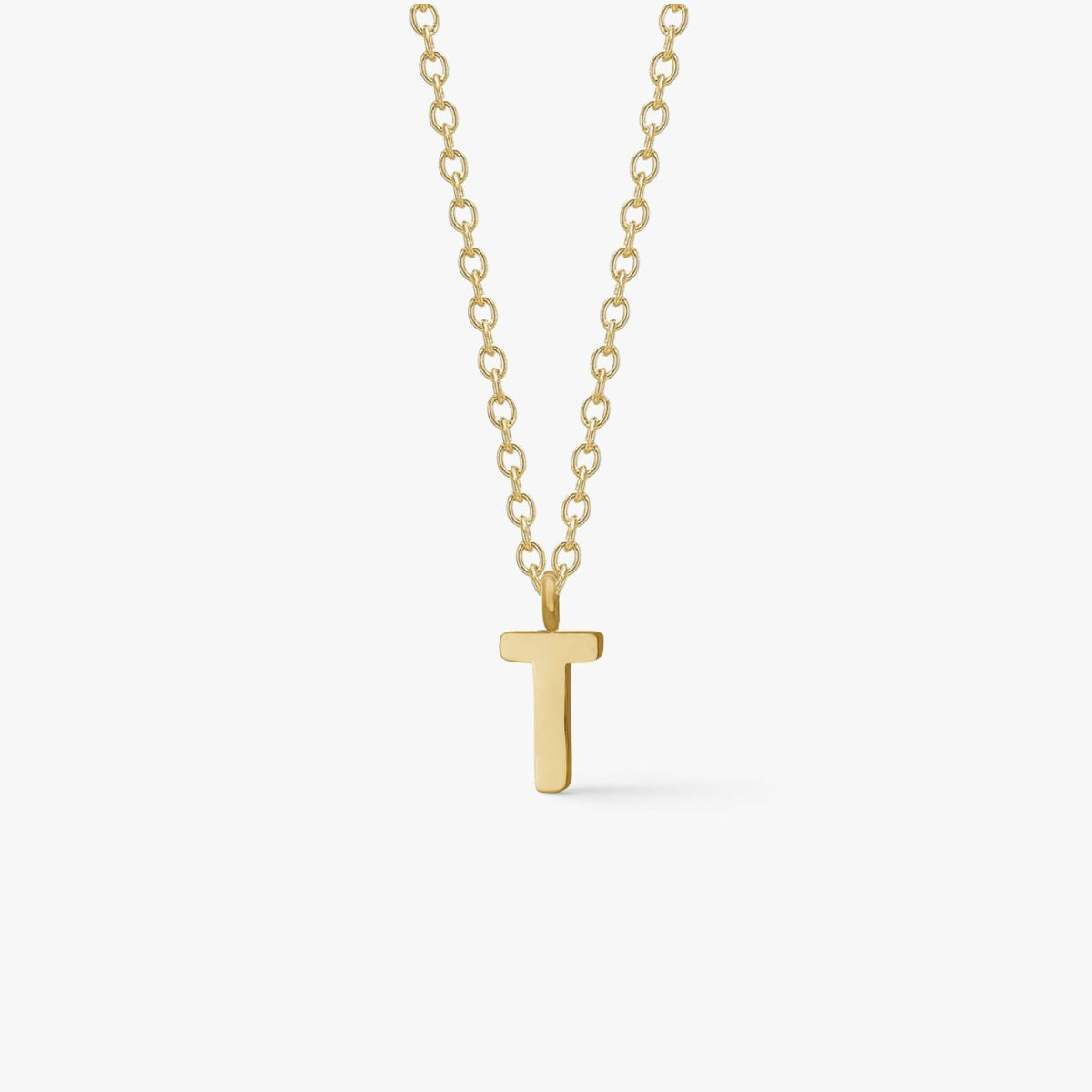 Classic Letter Necklace 18K Gold Plated