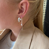 Classic Dome Hoop Earrings, 925 Silver Plated, 20 mm