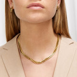 Panzer Faceted Necklace 18K Gold Plated 7 mm
