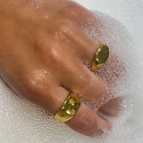 Oval Signet Ring 18K Gold Plated