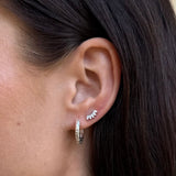 Glow Crystal Stud Earrings, 925 Silver