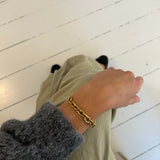 Anchor Facet Bracelet, 18K Gold Plated, 8 mm