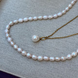 Classic Pearl Pendant, 18K Gold Plated, 7 mm