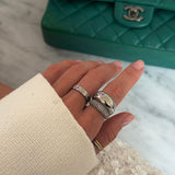 Classic Dome Pavé Crystal Ring, 925 Silver