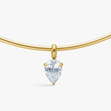 Teardrop Crystal Choker, 18K Gold Plated