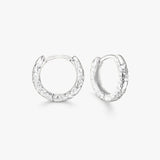 Scoria Hoop Earrings, 925 Silver Plated, 12 mm